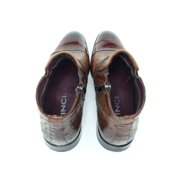 Vinci The Dallas Tan Leather Bit Ankle Dress Boot Zip Mens  display picture 3